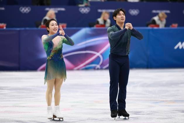 MILAN, ITALY - FEBRUARY 16: Sui Wenjing and Han Cong of Team China react after the Pair Figure skating, Eiskunstlauf Free on day ten of the Milano Cortina 2026 Winter Olympic Games, Olympische Spiele, Olympia, OS at Milano Ice Skating Arena on February 16, 2026 in Milan, Italy.  Copyright: xCHINASPORTSx 111621940167