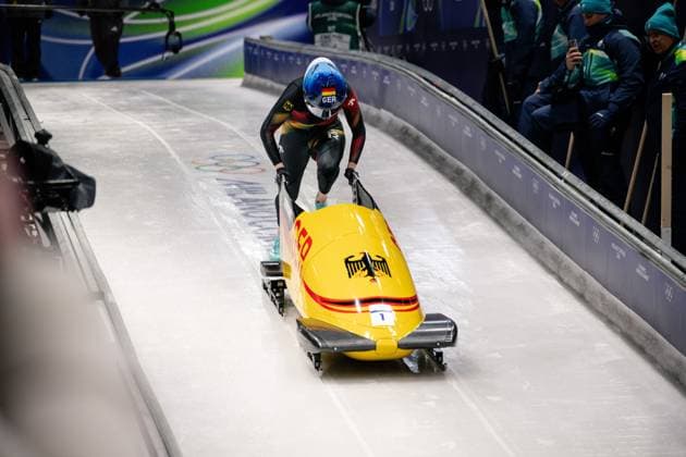 Laura Nolte (Germany), Monobob Women, Milano Cortina 2026 Olympic Games, Olympische Spiele, Olympia, OS 16-02-2026 *** Laura Nolte Germany , Monobob Women, Milano Cortina 2026 Olympic Games 16 02 2026 Copyright: HMBxMedia MarcxNiemeyer
