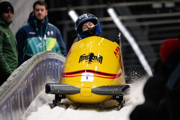 Laura Nolte (Germany), Monobob Women, Milano Cortina 2026 Olympic Games, Olympische Spiele, Olympia, OS 16-02-2026 *** Laura Nolte Germany , Monobob Women, Milano Cortina 2026 Olympic Games 16 02 2026 Copyright: HMBxMedia MarcxNiemeyer