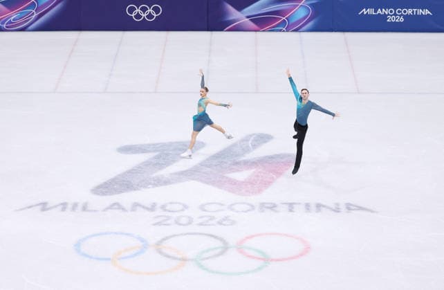 (260217) -- MILAN, Feb. 17, 2026 -- Anastasiia Metelkina Luka Berulava of Georgia compete during the free skating of Figure skating, Eiskunstlauf Pair Skating at the Milan-Cortina 2026 Olympic Winter games, Winterspiele,Spiele, Summer games in Milan, Italy, Feb. 16, 2026. ) (MICO2026)ITALY-MILAN-OLYMPIC WINTER GAMES-FIGURE SKATING-PAIRS-FREE SKATING ChenxYichen 