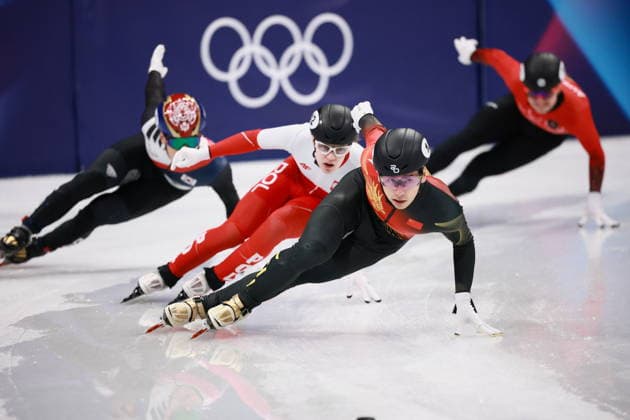 MILAN, ITALY - FEBRUARY 16: Liu Shaoang of Team China competes in heats of the Short Track Speed skating, Eisschnelllauf Men s 500m on day ten of the Milano Cortina 2026 Winter Olympic Games, Olympische Spiele, Olympia, OS at Milano Ice Skating Arena on February 16, 2026 in Milan, Italy.  Copyright: xCHINASPORTSx 111621810694
