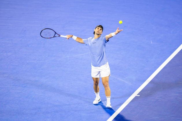 2026 Delray Beach Open - Day 1 Marcos Giron of the USA plays against Sho Shimabukuro of Japan during their match on Day 1 of the Delray Beach Open at the Delray Tennis Center in Delray Beach, Florida, on February 16, 2026. Delray Beach FL United States  Copyright: xMauricioxPaizx originalFilename:paiz-2026delr260216_npzOf.jpg