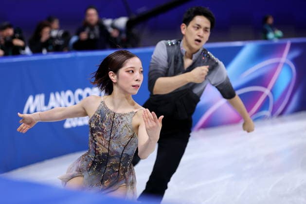 Riku Miura & Ryuichi Kihara (JPN), FEBRUARY 16, 2026 - Figure skating, Eiskunstlauf : Pairs Free Skating during the Milano Cortina 2026 Olympic Winter games, Winterspiele,Spiele, Summer games at Milano Ice Skating Arena in Milan, Italy. Noxthirdxpartyxsales  aflo_320194494