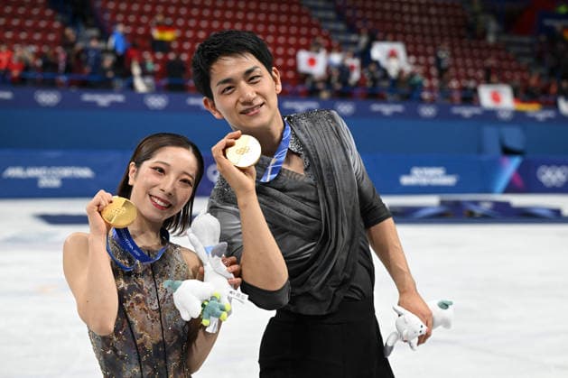 GIOCHI OLIMPICI - Olimpiadi Invernali Milano-Cortina 2026 - Figure skating, Eiskunstlauf MIURA Riku KIHARA Ryuichi (JPN) during Figure Skating, Olympic Winter games, Winterspiele,Spiele, Summer games Milano-Cortina 2026 in Milano, Italy, February 16 2026 Cortina D Ampezzo Italy  Copyright: xIPAxSport ABACAx