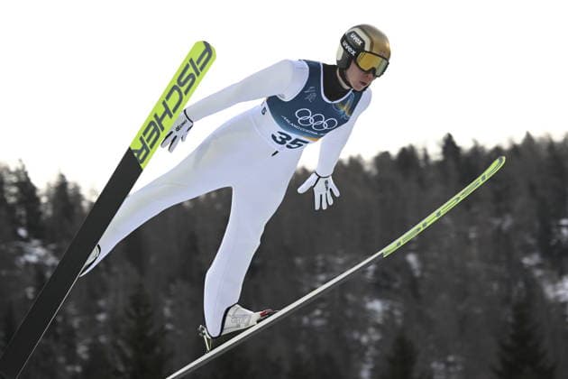 Jens Luraas Oftebro of Norway during the Trial Round of the Ski jumping, Skispringen, Ski, nordisch of the Individual Gundersen Large Hill event of the Nordic Combined at the Predazzo Skijump Stadium during the Milano Cortina Winter Olympics on February 17, 2026. - MARKKU ULANDER Predazzo Italy t211JzFfbTE  Copyright: xMarkkuxUlanderx t211JzFfbTE