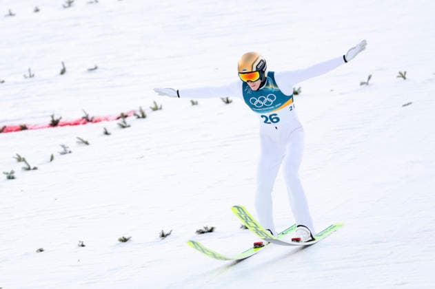 OLYMPICS - Winter Olympic Games, Olympische Spiele, Olympia, OS Milano Cortina 2026 PREDAZZO,ITALY,17.FEB.26 - OLYMPICS, NORDIC SKIING, NORDIC COMBINED, Ski jumping, Skispringen, Ski, nordisch - Winter Olympic Games Milano Cortina 2026, large hill. Image shows Kristjan Ilves (EST).  GEPAxpictures xMatthiasxTrinkl