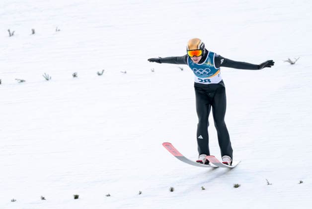 OLYMPICS - Winter Olympic Games, Olympische Spiele, Olympia, OS Milano Cortina 2026 PREDAZZO,ITALY,17.FEB.26 - OLYMPICS, NORDIC SKIING, NORDIC COMBINED, Ski jumping, Skispringen, Ski, nordisch - Winter Olympic Games Milano Cortina 2026, large hill. Image shows Vinzenz Geiger (GER).  GEPAxpictures xMatthiasxTrinkl