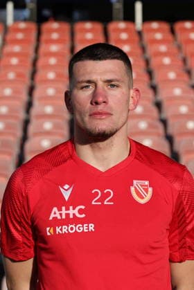 22 Mladen Cvjetinovic Energie Cottbus Football 3 League 2025 2026 FC Energie Cottbus Portrait Portrait appointment Introduction xptt