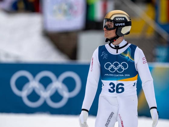 OLYMPICS - Winter Olympic Games, Olympische Spiele, Olympia, OS Milano Cortina 2026 PREDAZZO,ITALY,17.FEB.26 - OLYMPICS, NORDIC SKIING, NORDIC COMBINED, Ski jumping, Skispringen, Ski, nordisch - Winter Olympic Games Milano Cortina 2026, large hill. Image shows Johannes Lamparter (AUT).  GEPAxpictures xOliverxLerch