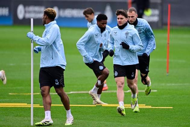 Club Brugge v Atletico de Madrid - UEFA Champions League Media Activities 16 02 2026 BRUGGE, BELGIUM - FEBRUARY 17 : Tzolis Christos forward of Club Brugge pictured during a training session ahead of the UEFA Champions League 2025 26 knockout phase play-off match first leg between Club Brugge and Atletico de Madrid on February 17, 2026 in Brugge, Belgium, 17 02 2026 Westkapelle Belgium  Copyright: xJanxDexMeuleneirx