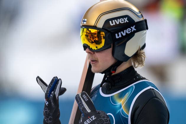 OLYMPICS - Winter Olympic Games, Olympische Spiele, Olympia, OS Milano Cortina 2026 PREDAZZO,ITALY,17.FEB.26 - OLYMPICS, NORDIC SKIING, NORDIC COMBINED, Ski jumping, Skispringen, Ski, nordisch - Winter Olympic Games Milano Cortina 2026, large hill. Image shows Wille Karhumaa (FIN).  GEPAxpictures xOliverxLerch