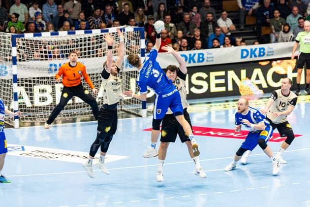 16 02 206, GER, Handball, Men, Season 25 26, Daikin 1 Bl, 21 Matchday, ThSV Eisenach Bergischer HC Oskar Joelsson ThSV Eisenach,3 99817 Eisenach Werner Assmann Halle Am Sportp Thueringen Germany