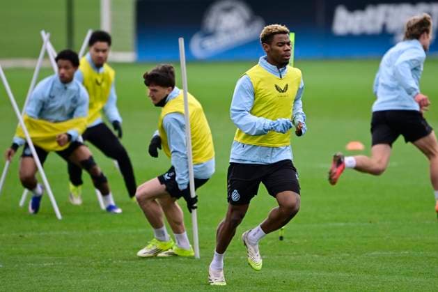 Club Brugge v Atletico de Madrid - UEFA Champions League Media Activities 16 02 2026 BRUGGE, BELGIUM - FEBRUARY 17 : Onyedika Nwadike Raphael midfielder of Club Brugge pictured during a training session ahead of the UEFA Champions League 2025 26 knockout phase play-off match first leg between Club Brugge and Atletico de Madrid on February 17, 2026 in Brugge, Belgium, 17 02 2026 Westkapelle Belgium  Copyright: xJanxDexMeuleneirx