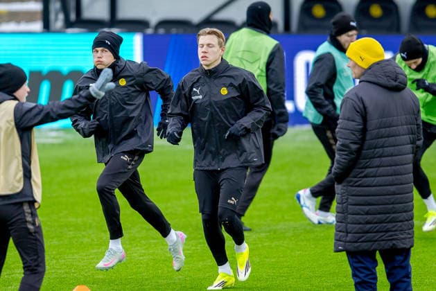Bodo Glimt trains at Aspmyra Oslo 20260217 Training with Bodo Glimt at Aspmyra before the Champions League football match against Inter Photo Thomas Andersen NTB Oslo Norway EDITORIAL USE ONLY RESTRICTED USE FOR BETTING COMPANIES  Copyright: xThomasxAndersenx xNTBx