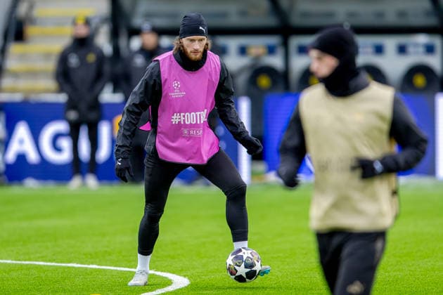 Bodo Glimt trains at Aspmyra Oslo 20260217 Bodo Glimts Kasper Hogh during training with Bodo Glimt at Aspmyra before the Champions League football match against Inter Photo Thomas Andersen NTB Oslo Norway EDITORIAL USE ONLY RESTRICTED USE FOR BETTING COMPANIES  Copyright: xThomasxAndersenx xNTBx