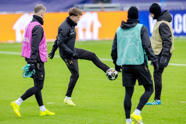 Bodo Glimt trains at Aspmyra Oslo 20260217 Bodo Glimts Hakon Evjen during training with Bodo Glimt at Aspmyra before the Champions League football match against Inter Photo Thomas Andersen NTB Oslo Norway EDITORIAL USE ONLY RESTRICTED USE FOR BETTING COMPANIES  Copyright: xThomasxAndersenx xNTBx