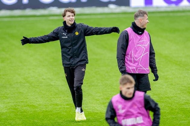 Bodo Glimt trains at Aspmyra Oslo 20260217 Bodo Glimts Hakon Evjen during training with Bodo Glimt at Aspmyra before the Champions League football match against Inter Photo Thomas Andersen NTB Oslo Norway EDITORIAL USE ONLY RESTRICTED USE FOR BETTING COMPANIES  Copyright: xThomasxAndersenx xNTBx