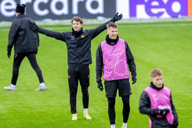 Bodo Glimt trains at Aspmyra Oslo 20260217 Bodo Glimts Hakon Evjen during training with Bodo Glimt at Aspmyra before the Champions League football match against Inter Photo Thomas Andersen NTB Oslo Norway EDITORIAL USE ONLY RESTRICTED USE FOR BETTING COMPANIES  Copyright: xThomasxAndersenx xNTBx