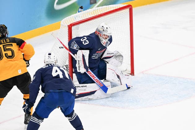 Winter Olympics - Ice hockey, Eishockey - Men - France v Germany Julian Junca (33) of Team France during the men s qualification play-off ice hockey match between Germany and France at the Milano Santagiulia Ice Hockey Arena during the Milano Cortina 2026 Winter Olympic Games, Olympische Spiele, Olympia, OS in Milan, on February 17, 2026. Photo by JMP ABACAPRESS.COM Milan Italy  Copyright: xJMP ABACAx