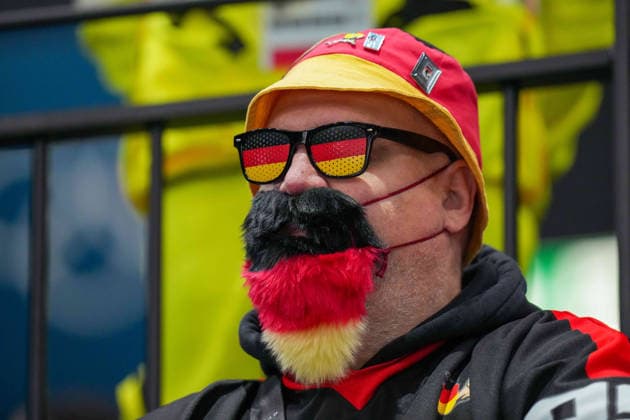 Supporter from Germany during the Ice hockey, Eishockey Men - Qualification Play-off match between Germany v France on day eleven of the Milano Cortina 2026 Winter Olympic Games, Olympische Spiele, Olympia, OS at Milano Santagiulia IHO Ice Hockey Arena on February 17, 2026 in Milan, Italy. (Photo by Alex Gottschalk DeFodi Images) - *** Supporter from Germany during the Ice Hockey Men Qualification Play off match between Germany v France on day eleven of the Milano Cortina 2026 Winter Olympic games at Milano Santagiulia IHO Ice Hockey Arena on February 17, 2026 in Milan, Italy Photo by Alex Gottschalk DeFodi Images