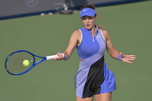 2026 Dubai Duty Free Tennis Championship DUBAI, UNITED ARAB EMIRATES - FEBRUARY 17: Anna Kalinskaya of Russia in action against Coco Gauff (not seen) of United States during the women s singles match last 32 round of the Dubai Duty Free Tennis Championships at Dubai Duty Free Tennis Stadium in Dubai, United Arab Emirates, on February 17, 2026. Waleed Zein Anadolu Dubai United Arab Emirates. Editorial use only. Please get in touch for any other usage.  Copyright: x2026xAnadoluxWaleedxZeinx
