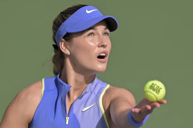 2026 Dubai Duty Free Tennis Championship DUBAI, UNITED ARAB EMIRATES - FEBRUARY 17: Anna Kalinskaya of Russia in action against Coco Gauff (not seen) of United States during the women s singles match last 32 round of the Dubai Duty Free Tennis Championships at Dubai Duty Free Tennis Stadium in Dubai, United Arab Emirates, on February 17, 2026. Waleed Zein Anadolu Dubai United Arab Emirates. Editorial use only. Please get in touch for any other usage.  Copyright: x2026xAnadoluxWaleedxZeinx