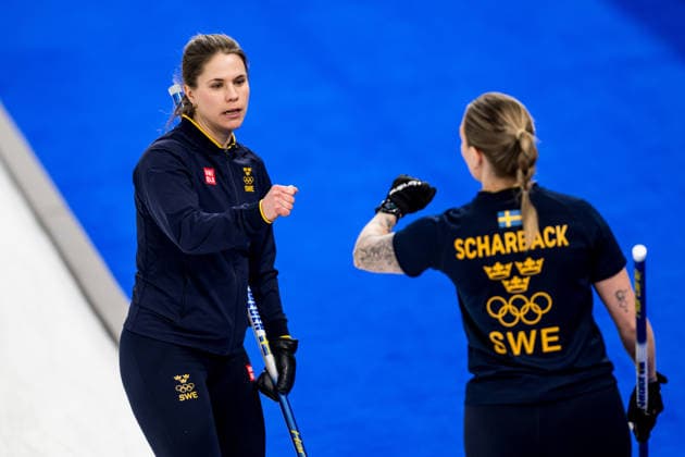 260217 Anna Hasselborg and Sofia Scharback of Sweden compete in a women s round robin curling match between Sweden and Canada during day 11 of the 2026 Winter Olympics on February 17, 2026 in Cortina. Photo: Jon Olav Nesvold BILDBYRAN COP 217 JE0123 curling Olympic Games, Olympische Spiele, Olympia, OS olympics winter olympics os ol olympiska spel vinter-os olympiske leker milano cortina 2026 milan cortina 2026 milano cortina 2026 olympic games milano cortina 2026 winter olympic games milano cortina-os milano cortina-ol vinter-ol 11 bbeng kanada sverige dam jubel *** 260217 Anna Hasselborg and Sofia Scharback of Sweden compete in a women s round robin curling match between Sweden and Canada during day 11 of the 2026 Winter Olympics on February 17, 2026 in Cortina Photo Jon Olav Nesvold BILDBYRAN COP 217 JE0123 curling olympic games olympics winter olympics os ol olympiska spel vinter os olympiske leker milano cortina 2026 milan cortina 2026 milano cortina 2026 olympic games milano cortina 2026 winter olympic games milano cortina os milano cortina ol vinter ol 11 bbeng kanada sverige dam jubel  Copyright: JONxOLAVxNESVOLD BB260217JE005
