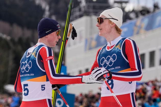 Winter Olympics in Milan Cortina 2026 Val di Fiemme, Italy 20260217. Jens Luraas Oftebro and Einar Luraas Oftebro from Norway during the combined 10 km cross-country skiing at Lago di Tesero during the Winter Olympics in Milano Cortina 2026. Photo: Terje Pedersen NTB Val di Fiemme Italy EDITORIAL USE ONLY. RESTRICTED USE FOR BETTING COMPANIES Ref:_SPO9O6DDq2C7Ps.jpg *** Winter Olympics in Milan Cortina 2026 Val di Fiemme, Italy 20260217 Jens Luraas Oftebro and Einar Luraas Oftebro from Norway during the combined 10 km cross country skiing at Lago di Tesero during the Winter Olympics in Milano Cortina 2026 Photo Terje Pedersen NTB Val di Fiemme Italy EDITORIAL USE ONLY RESTRICTED USE FOR BETTING COMPANIES  Copyright: xTerjexPedersenx xNTBx