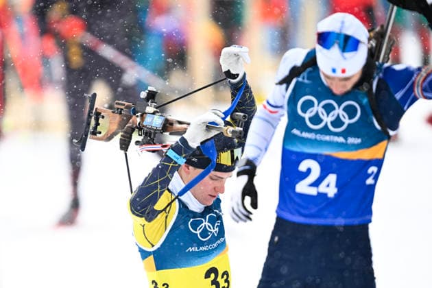 ANTERSELVA, ITALY 20260217 Sweden s Martin Ponsiluoma at the start of the men s 4x7.5km biathlon relay in Anterselva during the Winter Olympics in Milan Cortina, Italy. *** The image is included in the SPORTS PACKAGE. For others PAYMENT IMAGE *** ANTERSELVA ITALY x10050x *** ANTERSELVA, ITALY 20260217 Sweden s Martin Ponsiluoma at the start of the men s 4x7 5km biathlon relay in Anterselva during the Winter Olympics in Milan Cortina, Italy The image is included in the SPORTS PACKAGE For others PAYMENT IMAGE ANTERSELVA ITALY x10050x  Copyright: xPontusxLundahl TTx 2026 OLYMPICS MEN S BIATHING RELAY