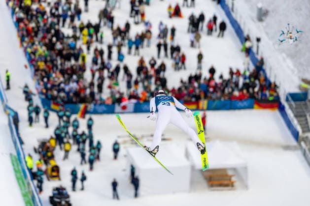 (260217) -- PREDAZZO, Feb. 17, 2026 -- Yamamoto Ryota of Japan competes during the Ski jumping, Skispringen, Ski, nordisch competition round of the Nordic Combined Individual Gundersen Large Hill 10km at the 2026 Milan-Cortina Winter Olympics in Predazzo, Italy, Feb. 17, 2026. ) (MICO2026)ITALY-PREDAZZO-OLYMPIC Winter games, Winterspiele,Spiele, Summer games NORDIC COMBINED-INDIVIDUAL GUNDERSEN LARGE HILL 10KM HuangxWei 