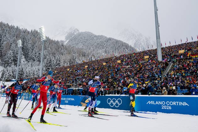 260217 The start of men s 4 x 7,5 km relay biathlon during day 11 of the 2026 Winter Olympics on February 17, 2026 in Anterselva. Photo: Joel Marklund BILDBYRAN kod JM JM0796 skidskytte biathlon skiskyting Olympic Games, Olympische Spiele, Olympia, OS olympics winter olympics os ol olympiska spel vinter-os olympiske leker milano cortina 2026 milan cortina 2026 milano cortina 2026 olympic games milano cortina 2026 winter olympic games milano cortina-os milano cortina-ol vinter-ol 11 bbeng stafett relay *** 260217 The start of men s 4 x 7,5 km relay biathlon during day 11 of the 2026 Winter Olympics on February 17, 2026 in Anterselva Photo Joel Marklund BILDBYRAN code JM JM0796 biathlon biathlon biathlon olympic games olympics olympics winter olympics os ol olympiska spel vinter os olympiske leker milano cortina 2026 milan cortina 2026 milano cortina 2026 olympic games milano cortina 2026 winter olympic games milano cortina os milano cortina ol vinter ol 11 bbeng relay  Copyright: JOELxMARKLUND BB260217JM020