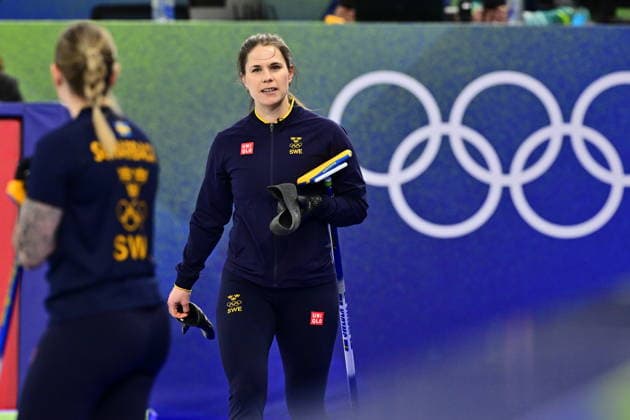CORTINA, ITALY 20260217 Anna Hasselborg during the women s group stage match, round 9, between Sweden and Canada in the Olympic curling in Cortina. *** The image is included in the SPORTS PACKAGE. For others PAYMENT IMAGE *** CORTINA ITALY x10030x *** CORTINA, ITALY 20260217 Anna Hasselborg during the women s group stage match, round 9, between Sweden and Canada in the Olympic curling in Cortina The image is included in the SPORTS PACKAGE For others PAYMENT IMAGE CORTINA ITALY x10030x  Copyright: xJonasxEkströmer TTx 2026 OLYMPICS WOMEN S CURLING SWEDEN-CANADA
