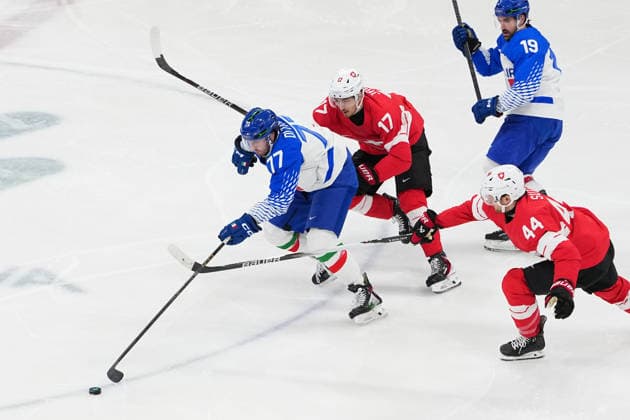 Ice hockey, Eishockey - Italy-Switzerland at the 2026 Winter Olympics, Milan, Italy, Thursay, Feb. 17, 2026. (Gian Mattia D Alberto LaPresse)  Copyright: xGianxMattiaxD Alberto LaPressex