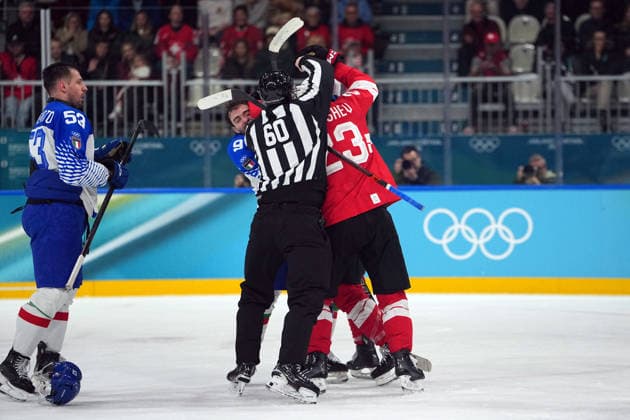 Ice hockey, Eishockey - Italy-Switzerland at the 2026 Winter Olympics, Milan, Italy, Thursay, Feb. 17, 2026. (Gian Mattia D Alberto LaPresse)  Copyright: xGianxMattiaxD Alberto LaPressex