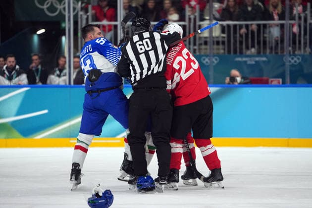 Ice hockey, Eishockey - Italy-Switzerland at the 2026 Winter Olympics, Milan, Italy, Thursay, Feb. 17, 2026. (Gian Mattia D Alberto LaPresse)  Copyright: xGianxMattiaxD Alberto LaPressex