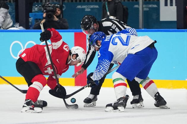 Ice hockey, Eishockey - Italy-Switzerland at the 2026 Winter Olympics, Milan, Italy, Thursay, Feb. 17, 2026. (Gian Mattia D Alberto LaPresse)  Copyright: xGianxMattiaxD Alberto LaPressex