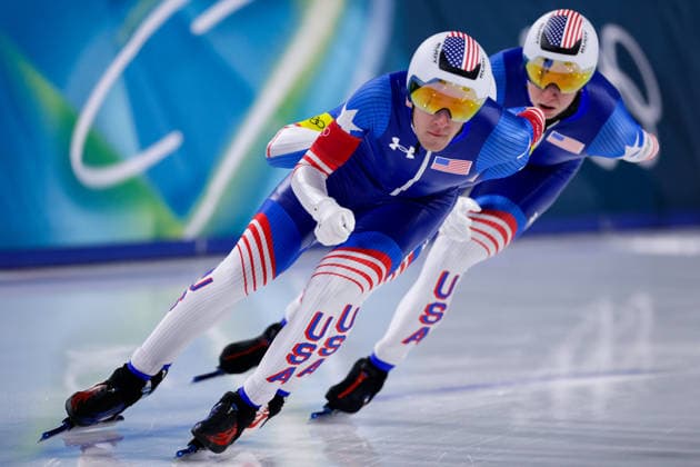 2026-02-17 Speed skating, Eisschnelllauf - Milano Cortina 2026 Winter Olympics - Day 11 MILAN, ITALY - FEBRUARY 17: Ethan Cepuran of USA, Casey Dawson of USA, Emery Lehman of USA competing in the Men s Team Pursuit during Day 11 of Speed Skating - Milano Cortina 2026 Winter Olympics at Milano Speed Skating Stadium on February 17, 2026 in Milan, Italy. (Photo by Joris Verwijst BSR Agency) Milan Italy Content not available for redistribution in The Netherlands directly or indirectly through any third parties. Copyright: xBSRxAgencyx