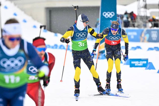 ANTERSELVA, ITALY 20260217 Sweden s Viktor Brandt and Finland s Olli Hiidensalo first skaters in the men s biathlon relay, 4x7.5km, in Anterselva during the Winter Olympics in Milan Cortina, Italy. *** The picture is included in the PACKAGE. For others PAY PICTURE *** ANTERSELVA ITALY x10050x *** ANTERSELVA, ITALY 20260217 Sweden s Viktor Brandt and Finland s Olli Hiidensalo first skaters in the men s biathlon relay, 4x7 5km, in Anterselva during the Winter Olympics in Milan Cortina, Italy The picture is included in the SPORT PACKAGE For others PAY PICTURE ANTERSELVA ITALY x10050x  Copyright: xPontusxLundahl TTx 2026 OLYMPICS MEN S BI-SHOOTING RELAY