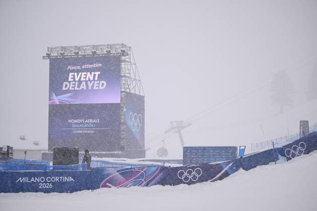 General view, FEBRUARY 17, 2026 - Freestyle Skiing : Women s Aerials Qualification during the Milano Cortina 2026 Olympic Winter games, Winterspiele,Spiele, Summer games at Livigno Aerials and Moguls Park in Livigno, Italy.  aflo_320226969