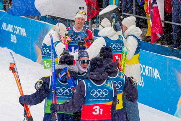 Winter Olympics in Milan Cortina 2026 Anterselva, Italy 20260217. Vetle Sjaastad Christiansen, Martin Uldal, Johan-Olav Botn and Sturla Holm Laegreid from Norway during the 4 x 7.5 km relay for men in biathlon at the Winter Olympics in Milan Cortina 2026. Photo: Heiko Junge NTB Anterselva Italy EDITORIAL USE ONLY. RESTRICTED USE FOR BETTING COMPANIES Ref:_SPOZMnvaipdvKs.jpg *** Winter Olympics in Milan Cortina 2026 Anterselva, Italy 20260217 Vetle Sjaastad Christiansen, Martin Uldal, Johan Olav Botn and Sturla Holm Laegreid from Norway during the 4 x 7 5 km relay for men in biathlon at the Winter Olympics in Milan Cortina 2026 Photo Heiko Junge NTB Anterselva Italy EDITORIAL USE ONLY RESTRICTED USE FOR BETTING COMPANIES  Copyright: xHeikoxJungex xNTBx