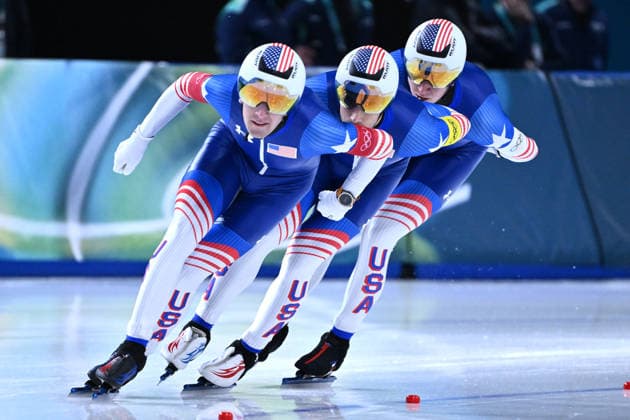 Rg Milano 17 02 2026 - Olimpiadi Milano Cortina 2026 Speed Skate Team Men™s Pursuit foto Image nella foto: Team Usa 
