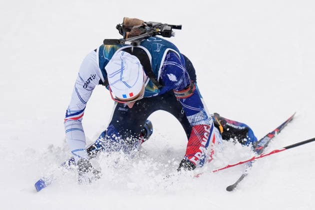 France ™s team , gold medal during Biathlon Men s 4 x 7.5km Relay t Antholz-Anterselva Biathlon Arena at the Milano Cortina 2026 Winter Olympics, in Anterselva (Italy) February 17 , 2026 (Spada LaPresse)  Copyright: xSpada LaPressex