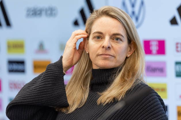 Squad announcement womens national team DFB Sports Director Nia Künzer Press conference to announce the womens national team squad for the international matches against Slovenia and Norway February 17, 2026 at the DFB Campus in Frankfurt am Main , Frankfurt am Main Hessen Germany DFB Campus