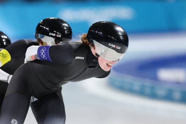 Winter Olympics - Speed skating, Eisschnelllauf Women’s Pursuit Team Germany during Speed Skating Women s Team Pursuit final on day eleven of the Milano Cortina 2026 Winter Olympic Games, Olympische Spiele, Olympia, OS at Milano Speed Skating Stadium on February 17, 2026 in Milan, Italy. Photo by Alexis Jumeau ABACAPRESS.COM Milan Italy  Copyright: xJumeauxAlexis ABACAx