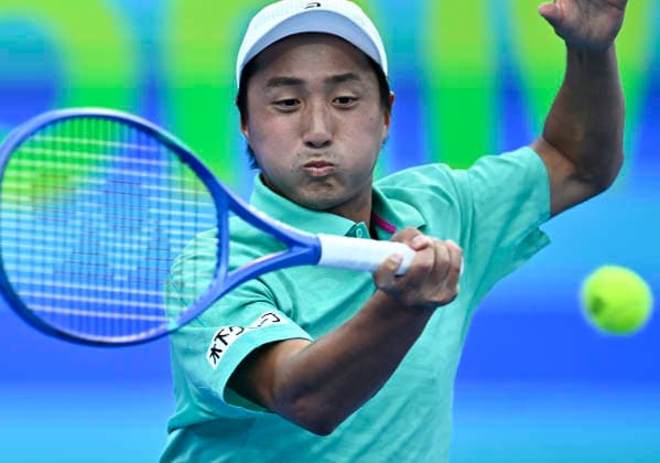 ATP, Tennis Herren QATAR EXXONMOBIL OPEN-ROUND OF 32 Shintaro Mochizuki of Japan competes against Karen Khachanov of Russia in the Round of 32 at the ATP men s Qatar ExxonMobil Open 2026 tennis tournament at the Khalifa International Tennis Complex in Doha, Qatar, on February 17, 2026. DOHA Qatar Copyright: xNOUSHADx