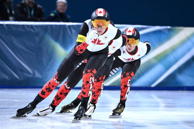 Rg Milano 17 02 2026 - Olimpiadi Milano Cortina 2026 Speed skating, Eisschnelllauf Women™s Pursuit foto Image nella foto: Team Canada 