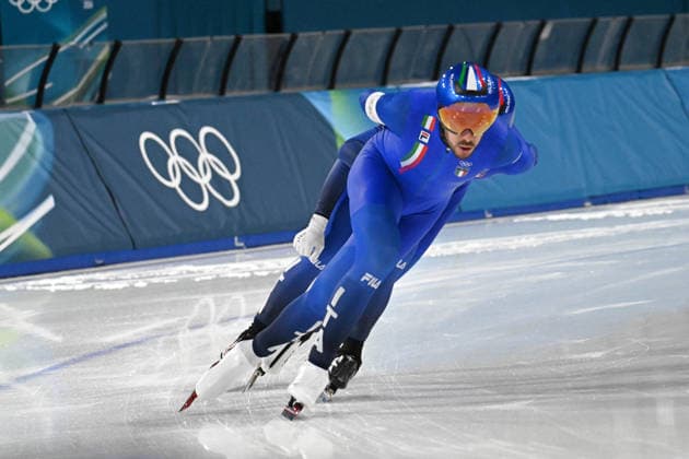 Team Italy Davide Ghiotto, Andrea Giovannini e Michele Malfatti during Speed skating, Eisschnelllauf Men s Team Pursuit - Final A, Olympic Winter games, Winterspiele,Spiele, Summer games Milano-Cortina 2026 in Milan, Italy, February 17 2026  Copyright: xPasqualexGolia IPAxSportx xipa-agency.netx xx IPA_71647527 IPA_Agency_IPA71647527