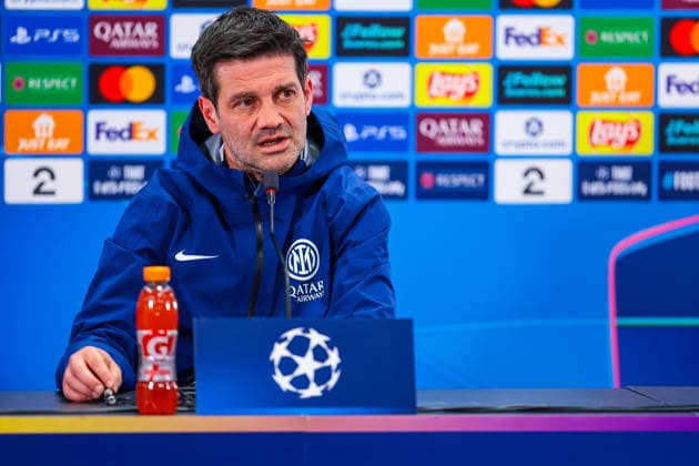 Press conference with Inter Bodo 20260217 Head coach Cristian Chivu during a press conference with Inter at Aspmyra before the Champions League football match against Bodo Glimt Photo Thomas Andersen NTB Bodo Norway EDITORIAL USE ONLY RESTRICTED USE FOR BETTING COMPANIES  Copyright: xThomasxAndersenx xNTBx