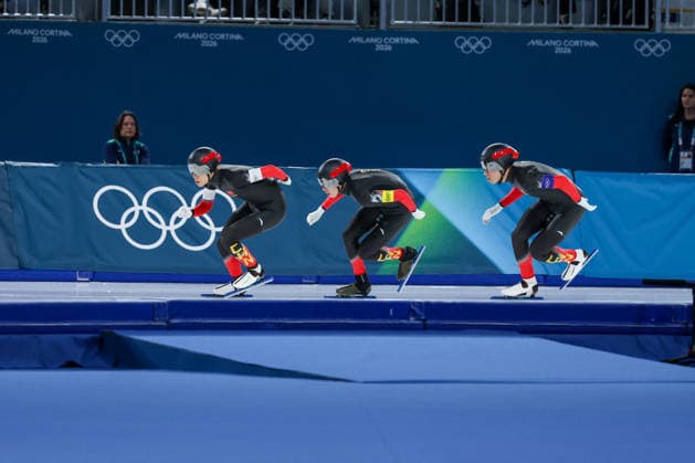 GIOCHI OLIMPICI - Olimpiadi Invernali Milano-Cortina 2026 - Speed skating, Eisschnelllauf Men s Team Pursuit China during the Olympic Winter games, Winterspiele,Spiele, Summer games Milano-Cortina 2026, Speed Skating Men s Team Pursuit Finals on february 17, 2026 at Milano Speed Skating Stadium in Milan, Italy Cortina D Ampezzo Italy  Copyright: xIPAxSport ABACAx