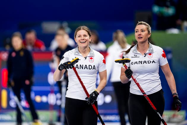 260217 Sarah Wilkes and Emma Miskew of Canada in a women s round robin curling match between Sweden and Canada during day 11 of the 2026 Winter Olympics on February 17, 2026 in Cortina. Photo: Jon Olav Nesvold BILDBYRAN COP 217 JE0123 curling Olympic Games, Olympische Spiele, Olympia, OS olympics winter olympics os ol olympiska spel vinter-os olympiske leker milano cortina 2026 milan cortina 2026 milano cortina 2026 olympic games milano cortina 2026 winter olympic games milano cortina-os milano cortina-ol vinter-ol 11 bbeng kanada sverige dam *** 260217 Sarah Wilkes and Emma Miskew of Canada in a women s round robin curling match between Sweden and Canada during day 11 of the 2026 Winter Olympics on February 17, 2026 in Cortina Photo Jon Olav Nesvold BILDBYRAN COP 217 JE0123 curling olympic games olympics winter olympics os ol olympiska spel vinter os olympiske leker milano cortina 2026 milan cortina 2026 milano cortina 2026 olympic games milano cortina 2026 winter olympic games milano cortina os milano cortina ol vinter ol 11 bbeng kanada sverige dam  Copyright: JONxOLAVxNESVOLD BB260217JE042